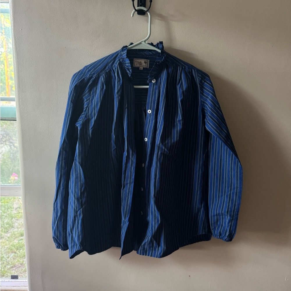 Mille Francesca Top Cobalt Stripe